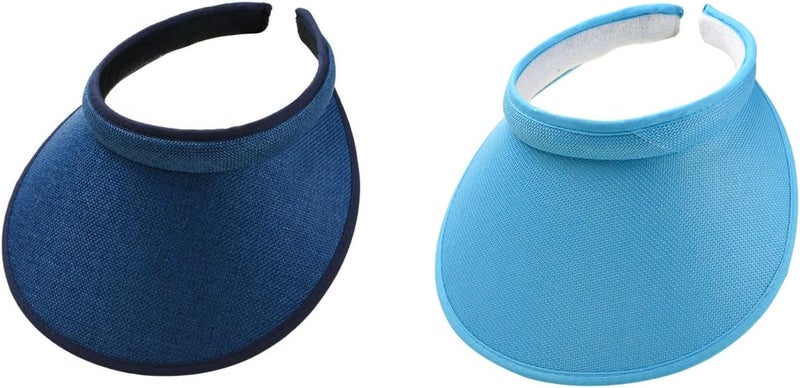 jecvxor Cloth Covered Slip-On Visor for Women, Adjustable Cap Sports Sun Visors for Men - Image 1